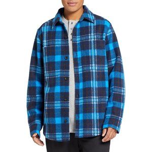 Alpine Design Men's Fleece Shirt Jacket Briar Plaid/Navy‎ Large NWT
